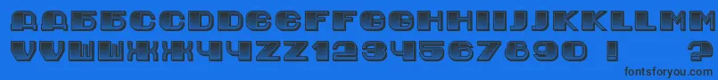 JurijGradient Font – Black Fonts on Blue Background