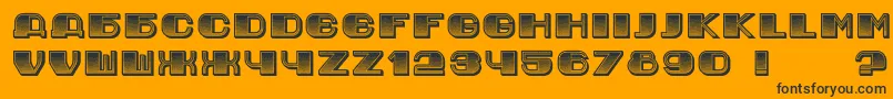 Шрифт JurijGradient – чёрные шрифты на оранжевом фоне