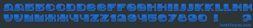fuente JurijGradient – Fuentes Azules Sobre Fondo Negro