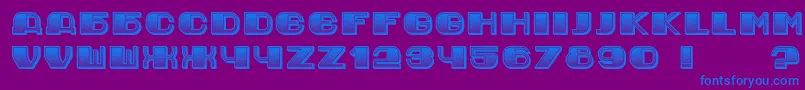Шрифт JurijGradient – синие шрифты на фиолетовом фоне