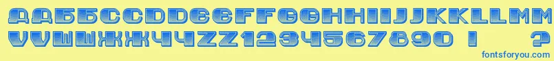 JurijGradient Font – Blue Fonts on Yellow Background