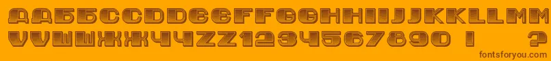 フォントJurijGradient – オレンジの背景に茶色のフォント