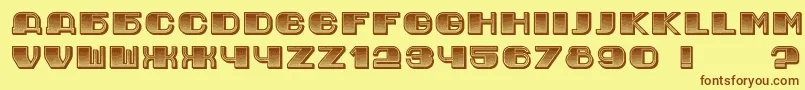 JurijGradient Font – Brown Fonts on Yellow Background