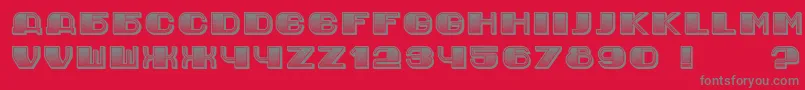 JurijGradient Font – Gray Fonts on Red Background
