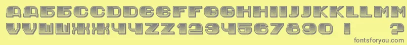 JurijGradient Font – Gray Fonts on Yellow Background