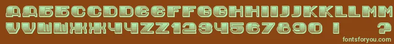 JurijGradient Font – Green Fonts on Brown Background