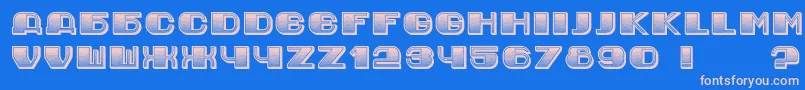 JurijGradient Font – Pink Fonts on Blue Background