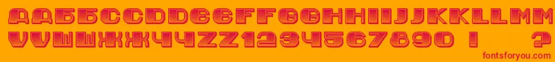 JurijGradient-fontti – punaiset fontit oranssilla taustalla