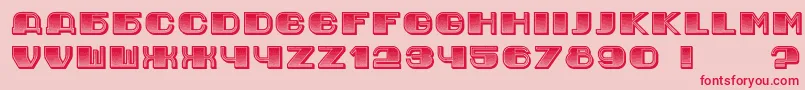 フォントJurijGradient – ピンクの背景に赤い文字