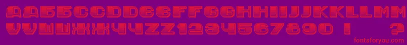 Fonte JurijGradient – fontes vermelhas em um fundo violeta