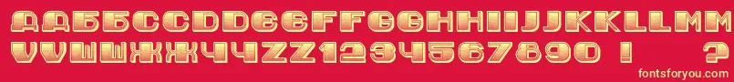 JurijGradient Font – Yellow Fonts on Red Background