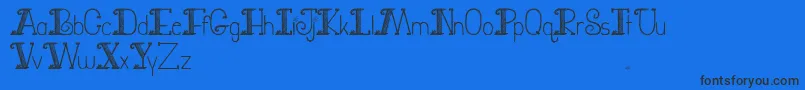 JuryDutyFont Font – Black Fonts on Blue Background