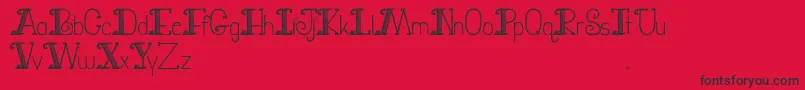 JuryDutyFont Font – Black Fonts on Red Background