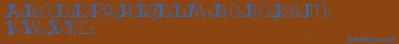 JuryDutyFont Font – Blue Fonts on Brown Background