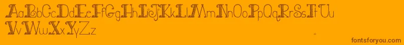 JuryDutyFont Font – Brown Fonts on Orange Background