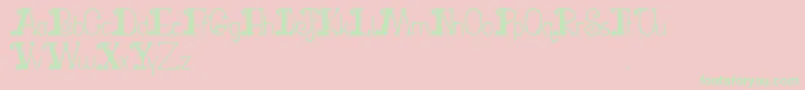JuryDutyFont-Schriftart – Grüne Schriften auf rosa Hintergrund