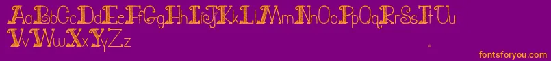 JuryDutyFont Font – Orange Fonts on Purple Background
