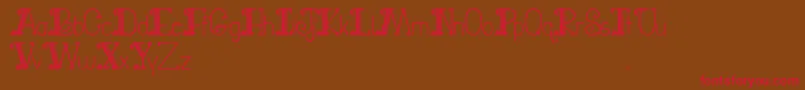 JuryDutyFont Font – Red Fonts on Brown Background