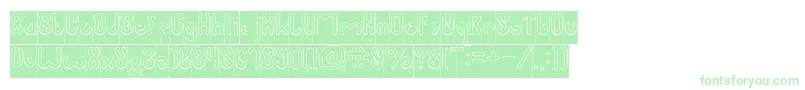 JUSSTA Hollow Inverse Font – Green Fonts on White Background