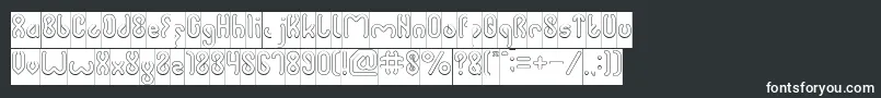 JUSSTA Hollow Inverse-fontti – valkoiset fontit