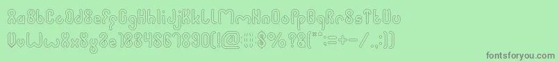 JUSSTA Hollow Font – Gray Fonts on Green Background