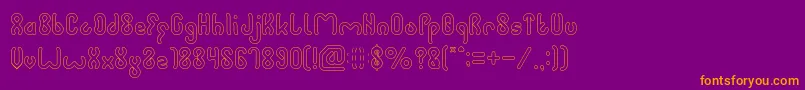 JUSSTA Hollow Font – Orange Fonts on Purple Background