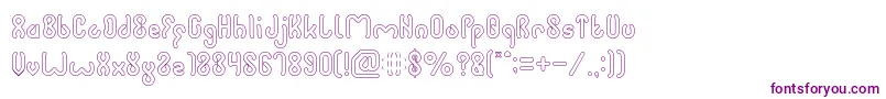 JUSSTA Hollow Font – Purple Fonts on White Background