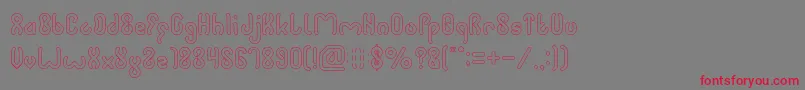 JUSSTA Hollow Font – Red Fonts on Gray Background