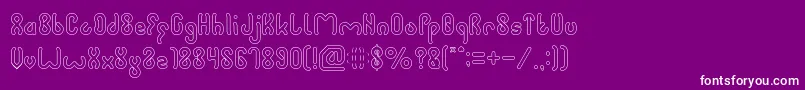 JUSSTA Hollow Font – White Fonts on Purple Background