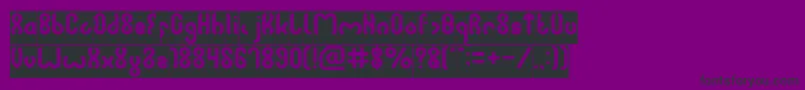 JUSSTA Inverse-Schriftart – Schwarze Schriften auf violettem Hintergrund
