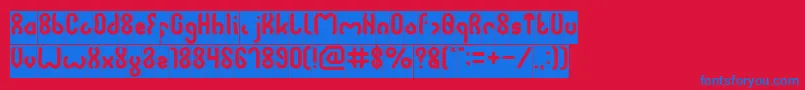 JUSSTA Inverse Font – Blue Fonts on Red Background