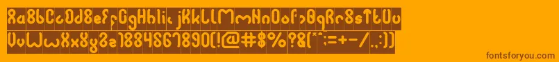 JUSSTA Inverse Font – Brown Fonts on Orange Background