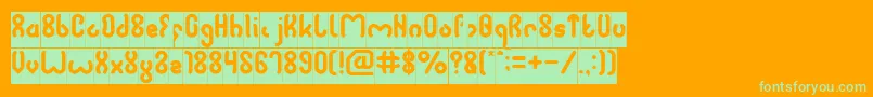 JUSSTA Inverse Font – Green Fonts on Orange Background