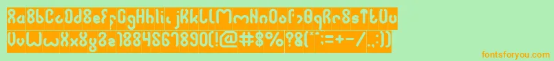 JUSSTA Inverse Font – Orange Fonts on Green Background