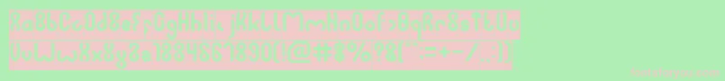 JUSSTA Inverse Font – Pink Fonts on Green Background