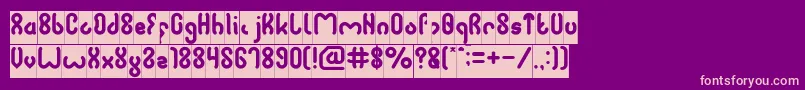 JUSSTA Inverse Font – Pink Fonts on Purple Background
