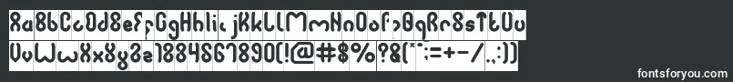 JUSSTA Inverse-fontti – valkoiset fontit mustalla taustalla