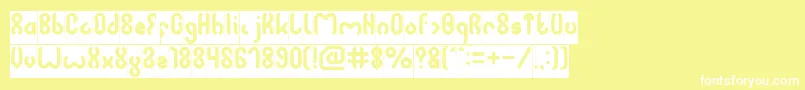 JUSSTA Inverse Font – White Fonts on Yellow Background