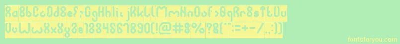 JUSSTA Inverse Font – Yellow Fonts on Green Background