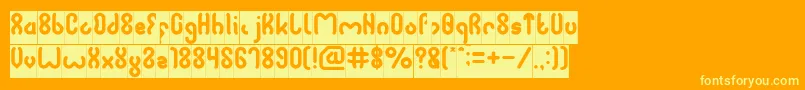 JUSSTA Inverse Font – Yellow Fonts on Orange Background