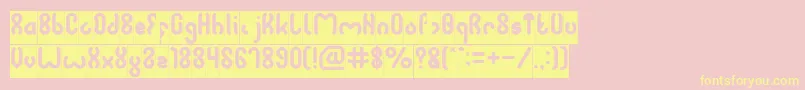 JUSSTA Inverse Font – Yellow Fonts on Pink Background