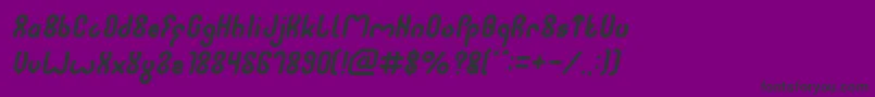 JUSSTA Italic Font – Black Fonts on Purple Background