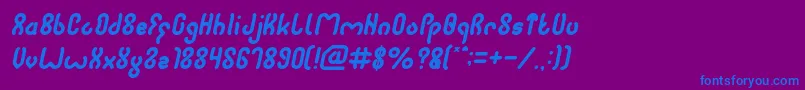 JUSSTA Italic Font – Blue Fonts on Purple Background