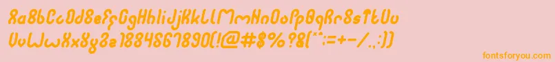 JUSSTA Italic Font – Orange Fonts on Pink Background