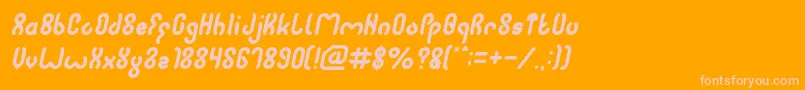 JUSSTA Italic Font – Pink Fonts on Orange Background