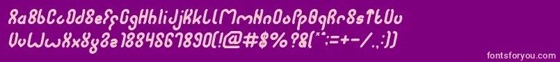 JUSSTA Italic Font – Pink Fonts on Purple Background