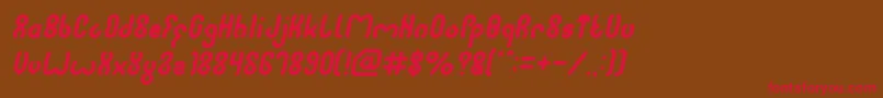 JUSSTA Italic Font – Red Fonts on Brown Background