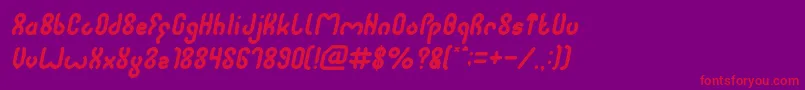 JUSSTA Italic Font – Red Fonts on Purple Background