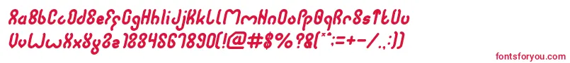 JUSSTA Italic Font – Red Fonts on White Background