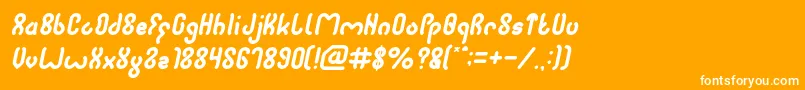 JUSSTA Italic Font – White Fonts on Orange Background